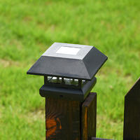 2211-F11 BL Plastic Solar Square Column LED Post Cap Light