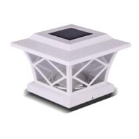 2211-F10 WH White Diamond Pattern LED Post Cap Light
