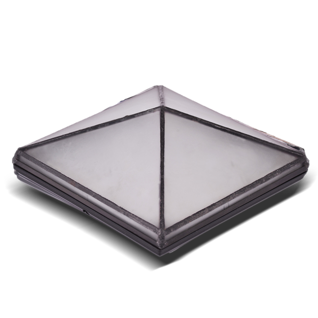 2211-TC16 Pyramid Square outdoor Tiffany Post Cap