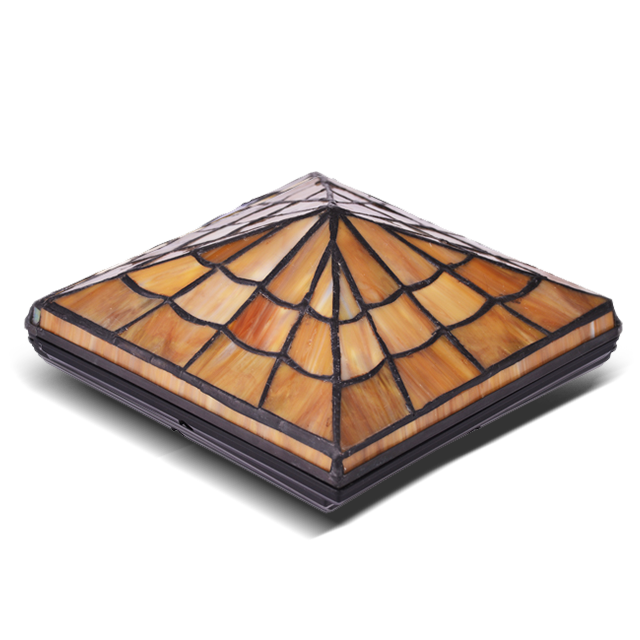 2211-TC6 Classic Tiffany Stained Glass Post Cap
