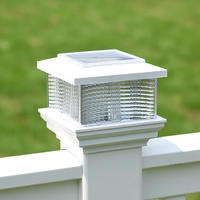 2211-F WH PVC Fence Solar Post Cap Light 150x150x130MM