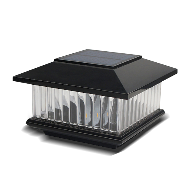 2211-PF1 BL Black Plastic Decorative Garden Low Voltage Post Cap Light
